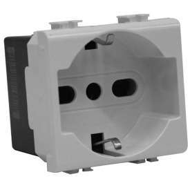 PRESA SCHUKO ITALIANA/TEDESCA CON SICUREZZA 2P+T 16A ELETTROCANALI EASY SE8040