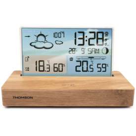 SVEGLIA CON STAZIONE METEO CON DISPLAY RETROILLUMINATO CHIARO WIRELESS T038920 THOMSON