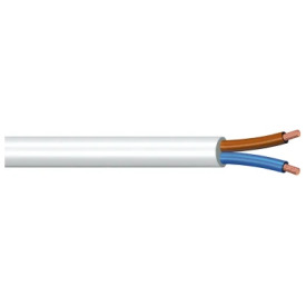 CAVO ELETTRICO GOMMATO 2X0,75 MM TONDO BIANCO