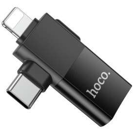 Alternative view of ADATTATORE OTG DA TIPO C (MASCHIO) / LIGHTNING (MASCHIO) A USB A (FEMMINA) 2IN1 HOCO UA17