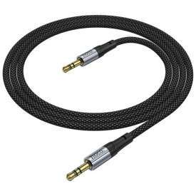 CAVO AUDIO AUX JACK 3,5 MM 1MT RINFORZATO IN CORDA UPA26 HOCO NERO
