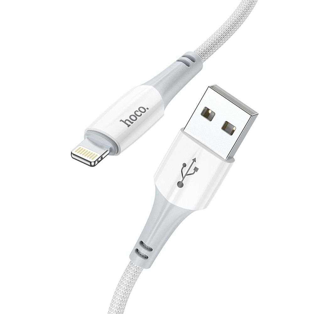 CAVO LIGHTNING APPLE IN CORDA ALTA QUALITA' 1MT 2,4A HOCO X70 BIANCO 1 CAVO LIGHTNING APPLE IN CORDA ALTA QUALITA' 1MT 2,4A HOCO X70 BIANCO