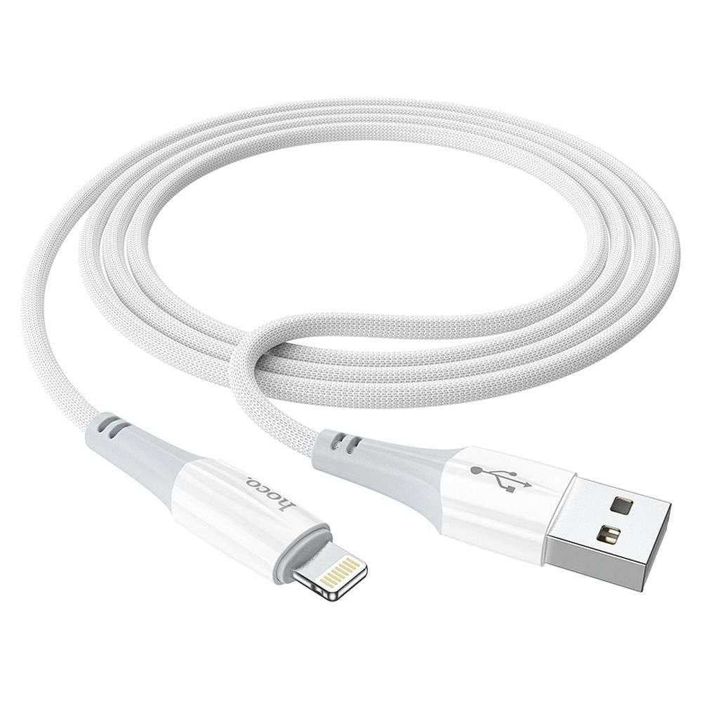 CAVO LIGHTNING APPLE IN CORDA ALTA QUALITA' 1MT 2,4A HOCO X70 BIANCO 2 CAVO LIGHTNING APPLE IN CORDA ALTA QUALITA' 1MT 2,4A HOCO X70 BIANCO - immagine 2
