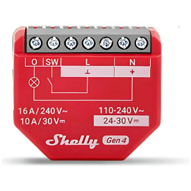 Shelly 1PM Gen4 – Smart Relay 16A AC/DC WiFi/BT/Matter/Zigbee PM