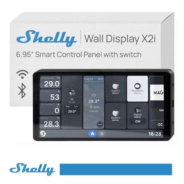 Shelly Wall Display X2i Nero - 6.9" 1 Shelly Wall Display X2i Nero - 6.9"