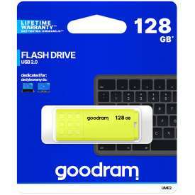 GoodRAM Pendrive 128GB UME2 yellow USB 2.0 – retail blister – UME2-1280Y0R11